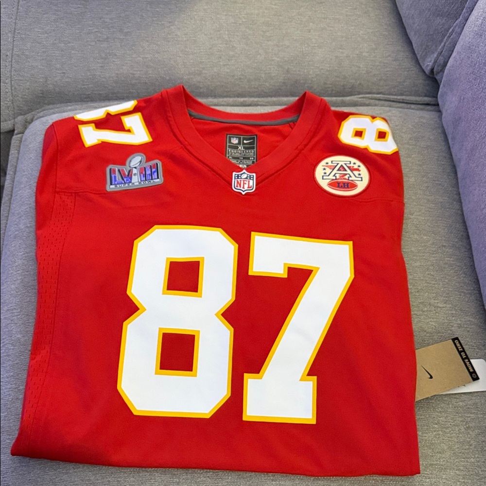 Nike Red and White Men's Jersey